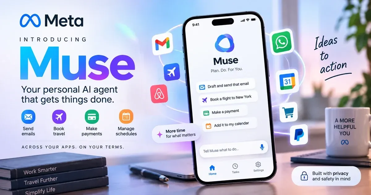 Meta Launches Muse Personal AI Agent to Handle Tasks Across Apps